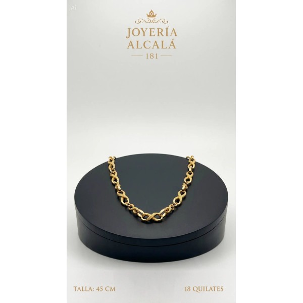 Cadena gargantilla de oro 18k 50 cm